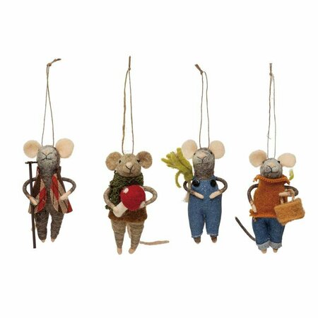 CREATIVE CO-OP GARDNG MOUSE ORNMT WF 5in. XS0831A